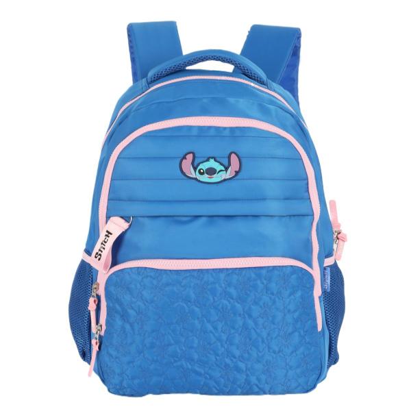 Imagem de Mochila Escola Repartição Notbook Juvenil Stitch Azul