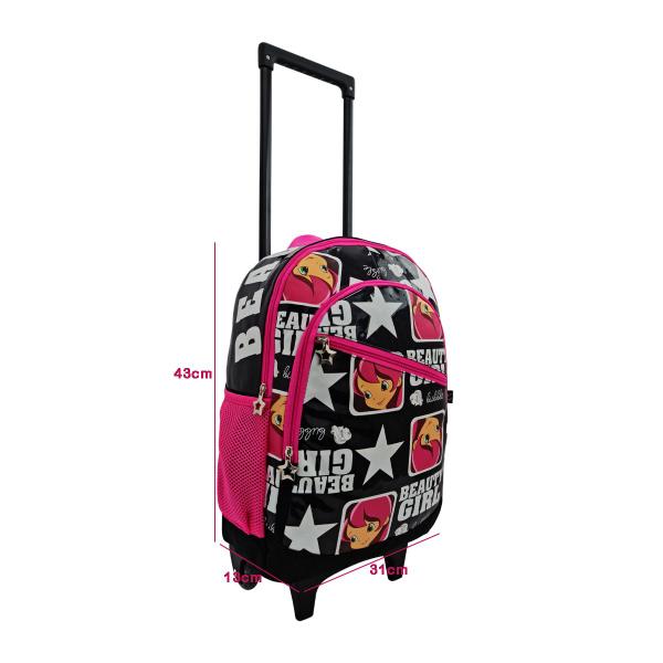 Imagem de Mochila escolar 2 rodas infantil sweet girl