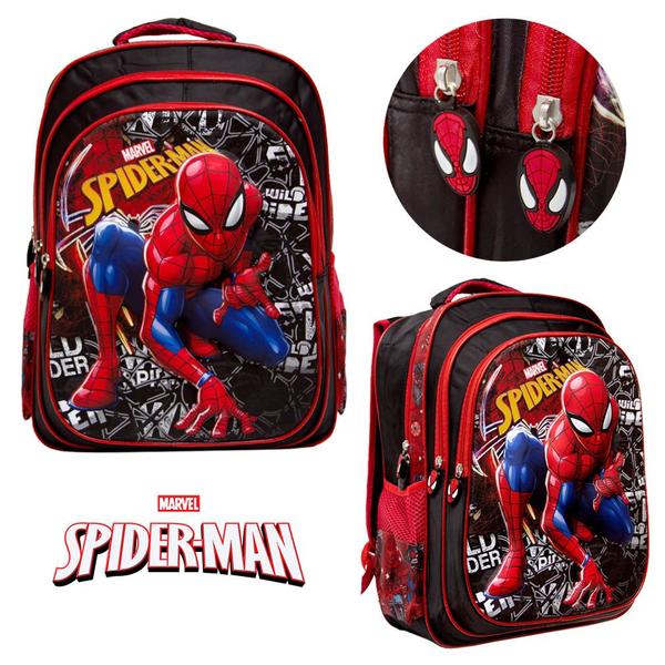 Imagem de Mochila Escolar 3D Infantil Homem Aranha De Costas