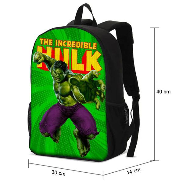 Imagem de Mochila Escolar Avulsa Infantil do Hulk Menino 