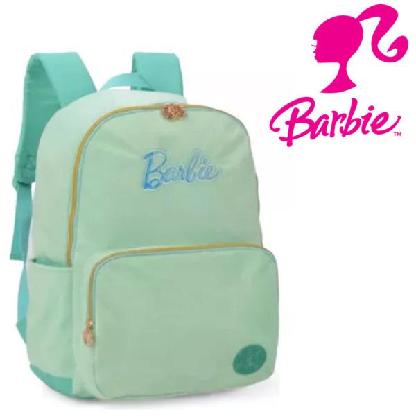 Imagem de Mochila Escolar Barbie Charmosa Juvenil de Costas Turquesa