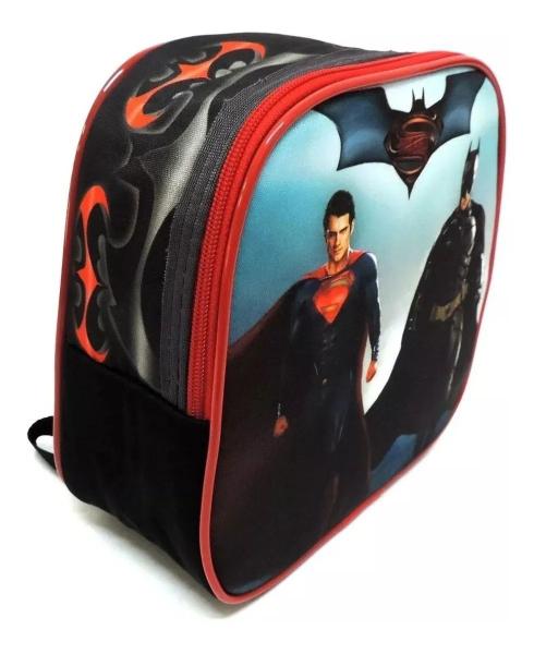 Imagem de Mochila Escolar Batman Vs Superman Rodinhas G + Lancheira F4