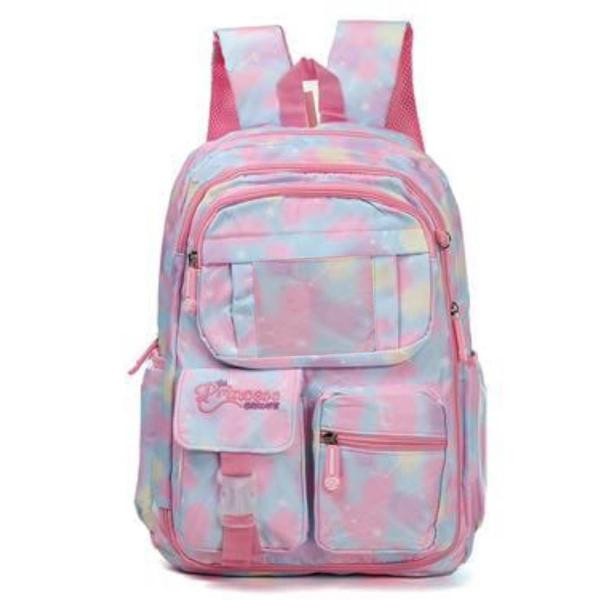 Imagem de Mochila Escolar Bolsa De Costas Espaçosa Feminina Juvenil Meninas Moda Colorida