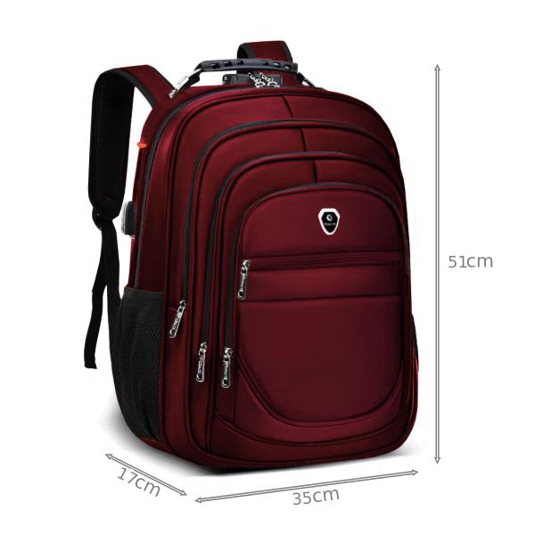 Imagem de Mochila Escolar Bolsa Executiva Grande Espaço para Notebook Cabo Fone de Ouvido e USB Alça de Mão