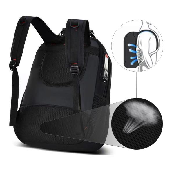 Imagem de Mochila Escolar Bolsa Executiva Grande Masculina Trava com Senha Espaço Notebook Cabo Espaço Garrafa