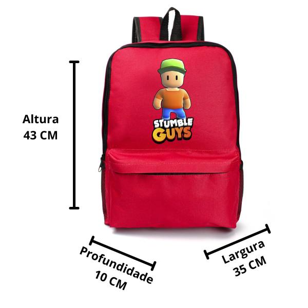 Imagem de Mochila Escolar Boneco Stumble Guys Anime Color Game Infantil Meninos Meninas Alças Reforçadas