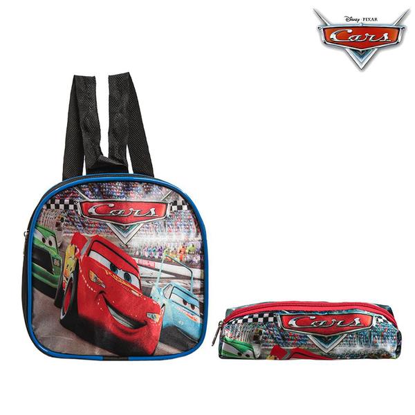 Imagem de Mochila Escolar Carros Disney Costas Kit Lancheira+Estojo