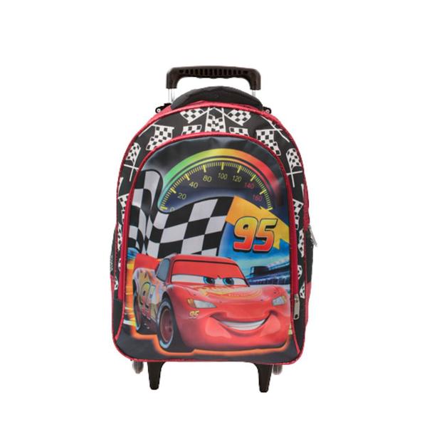 Imagem de Mochila Escolar Carros Disney Rodinha Kit Lancheira+Estojo