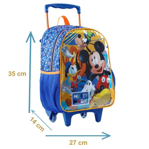 Imagem de Mochila Escolar Com Rodinha Mickey 14 11591 + Estojo Xeryus