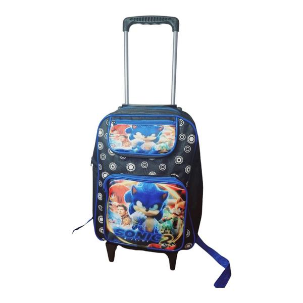 Imagem de Mochila Escolar Com Rodinhas Infantil Meninos Personagems Paltrula Stitch E Outros