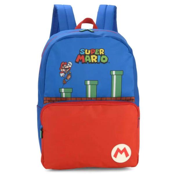 Imagem de Mochila Escolar Costa Super Mario Bros Azul Luxcel Reforçada