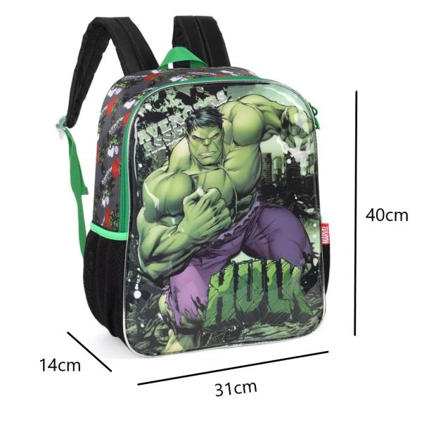 Imagem de Mochila Escolar Costas Infantil Avengers Hulk Marvel Luxcel