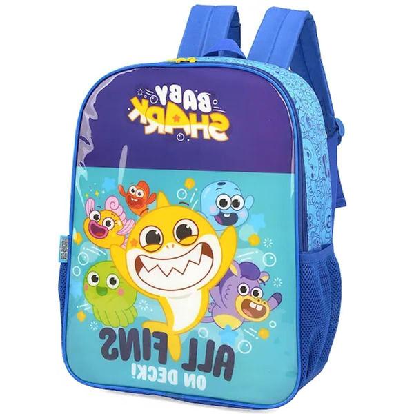 Imagem de Mochila Escolar De Alças Baby Shark Infantil Tubarão ul