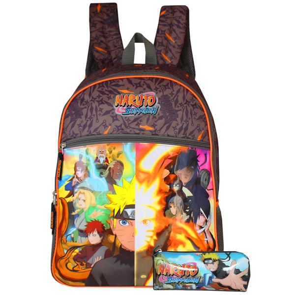 Imagem de Mochila Escolar De Alças + Estojo Infantil Naruto Shippuden