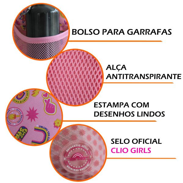 Imagem de Mochila Escolar De Alças Feminina Dreamer Love Clio Girls