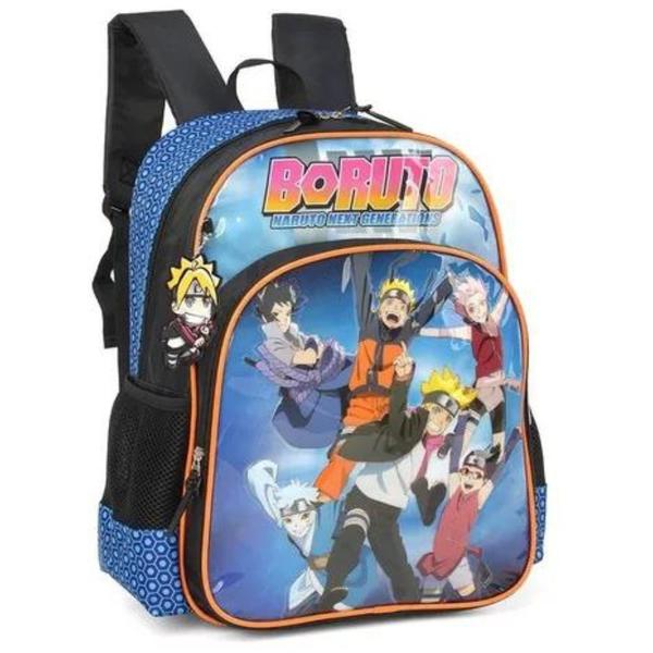 Imagem de Mochila Escolar de Costas Boruto Azul