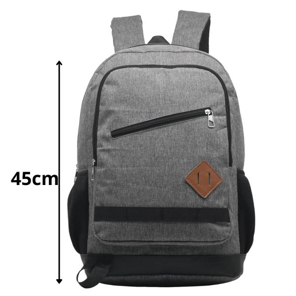 Imagem de Mochila Escolar de Costas Masculina Unissex 2 Repartiçoes  Bolso