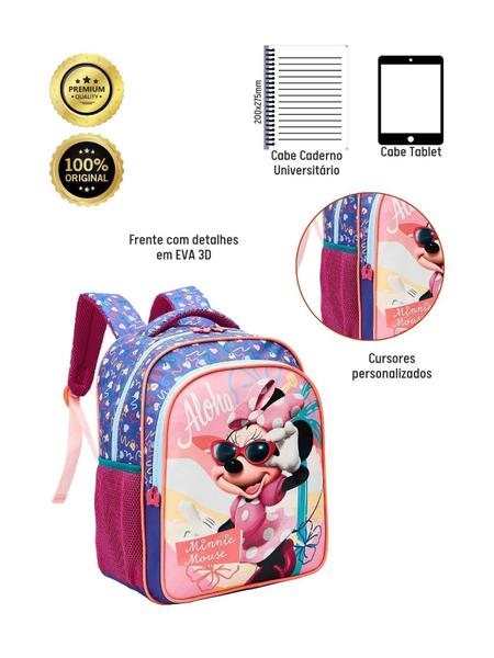 Imagem de Mochila Escolar De Costas Minnie Mouse 13233 Disney