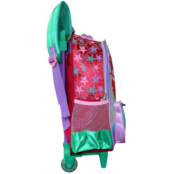 Imagem de Mochila Escolar De Rodas Mermaid 3D Infantil Feminina Denlex