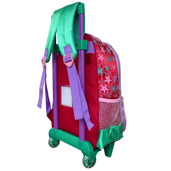 Imagem de Mochila Escolar De Rodas Mermaid Feminina Infantil Denlex