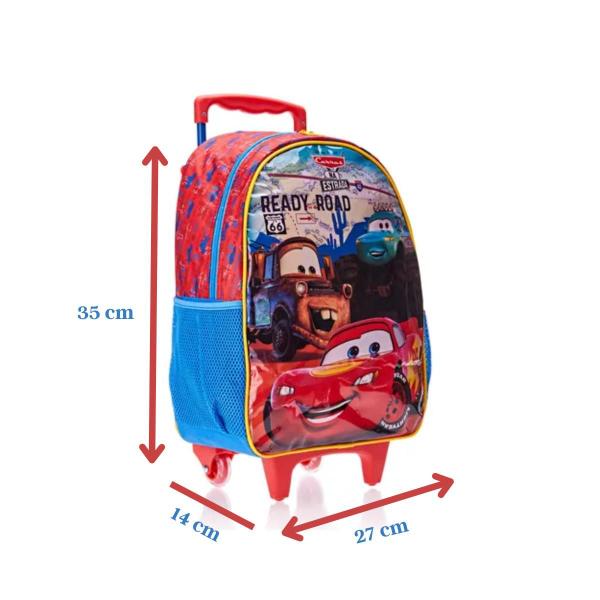 Imagem de Mochila Escolar de Rodinha 14' Média Carros X 11631 - Xeryus