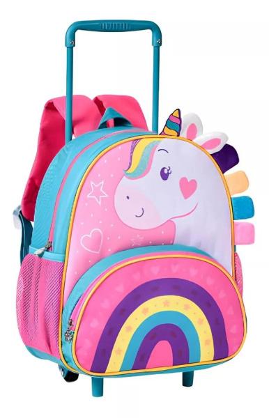 Imagem de Mochila Escolar de Rodinha Infantil Menina Menino até 4 Anos