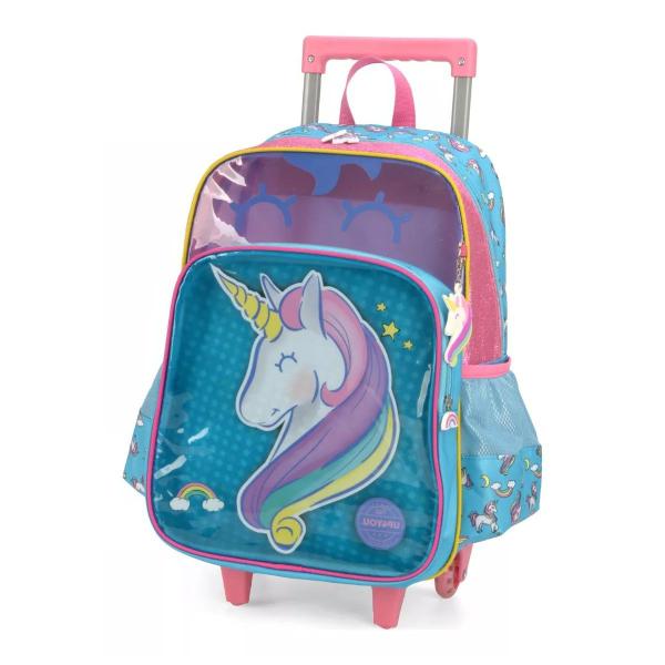 Imagem de Mochila Escolar de Rodinha Menina Infantil Unicórnio Magico