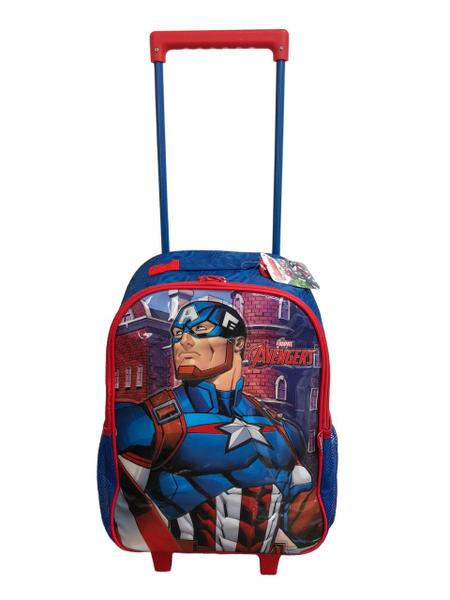 Imagem de Mochila Escolar De Rodinhas Capitão América Meninos Luxcel