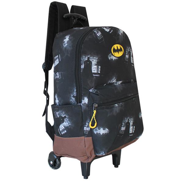 Imagem de Mochila Escolar De Rodinhas Infantil Batman Dc Comics Luxcel