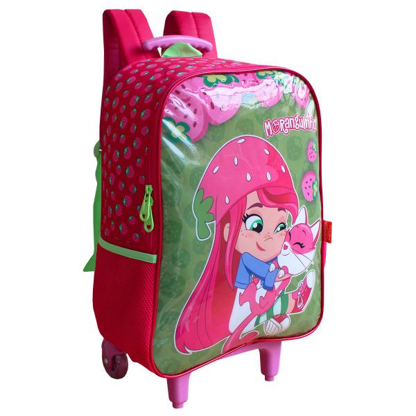 Imagem de Mochila Escolar De Rodinhas Infantil Juvenil Da Moranguinho