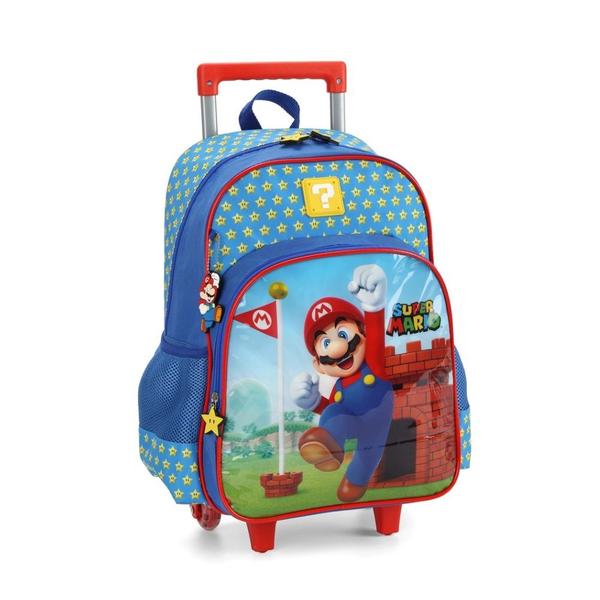 Imagem de Mochila Escolar De Rodinhas Luxcel Super Mario