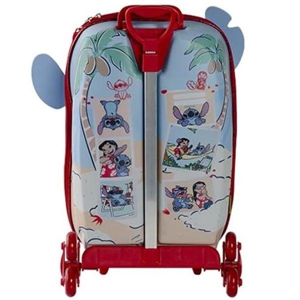 Imagem de Mochila Escolar de Rodinhas Mala 3D STITCH Praia com Rodinhas