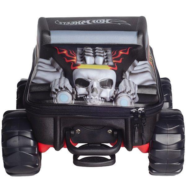 Imagem de Mochila Escolar de Rodinhas Mala HOT Wheels 3D Bone Shaker Monster TRUCKS