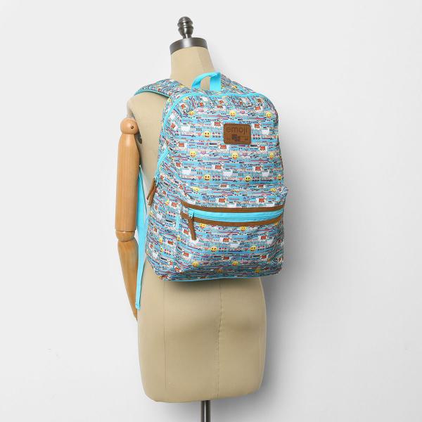 Imagem de Mochila Escolar Emoji Lhama Azul