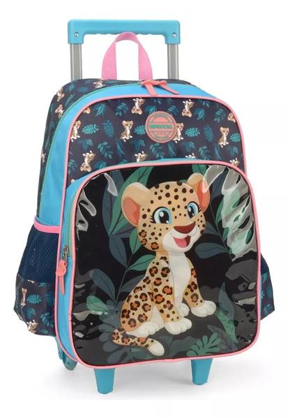 Imagem de Mochila Escolar Estampada Onça Oncinha Up4you Rodinhas Tam G