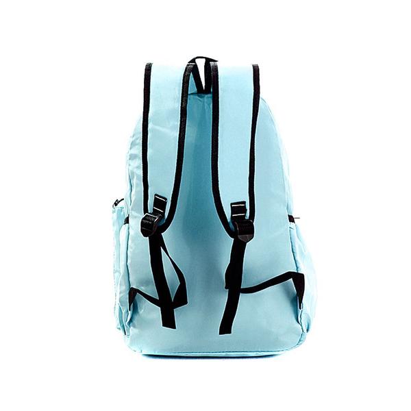 Imagem de Mochila Escolar Feminina de Gatinha Azul Claro Bolsa+Estojo