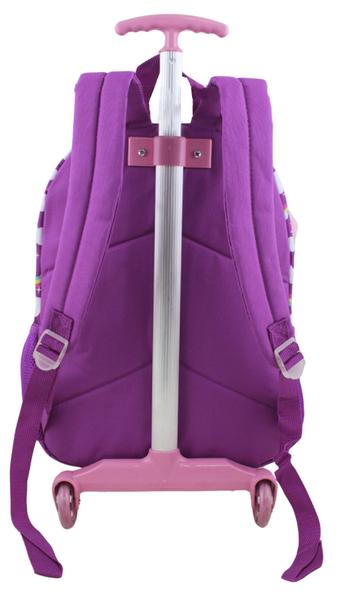 Imagem de Mochila Escolar Feminina Juvenil Reforçada + Estojo Rosa Jumbo