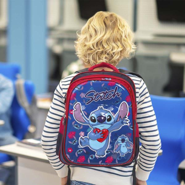 Imagem de Mochila Escolar Feminina Stitch Alça Costas Reforçada