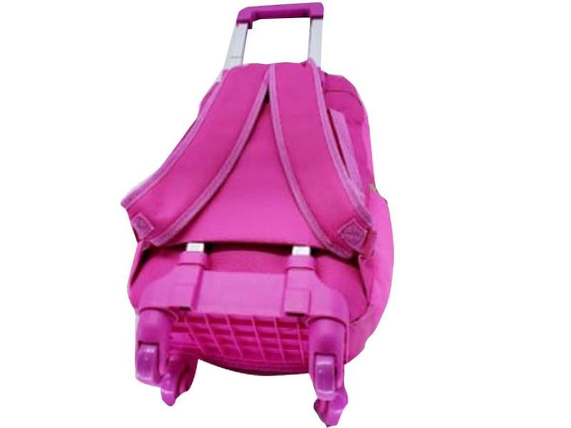 Imagem de Mochila Escolar Flamingo Rodas Giratórias + Chaveiro MC4001