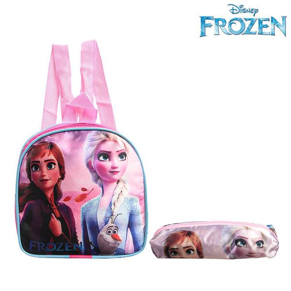 Imagem de Mochila Escolar Frozen 2 Anna e Elsa Costas Lancheira+Estojo