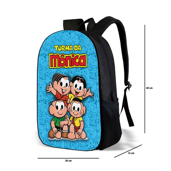 Imagem de Mochila Escolar Infantil Avulsa da turma da Mônica Menina e Menino 