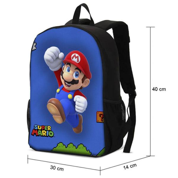 Imagem de Mochila Escolar Infantil Avulsa Super Mario Menina e Menino 