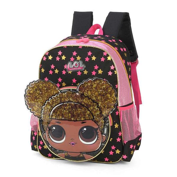 Imagem de Mochila Escolar Infantil Básica Lol Surprise Preta