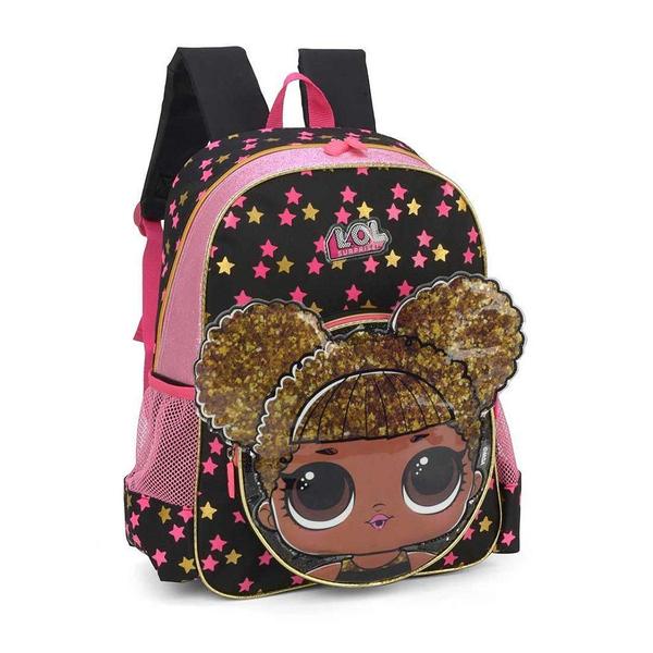 Imagem de Mochila Escolar Infantil Básica Lol Surprise Preta