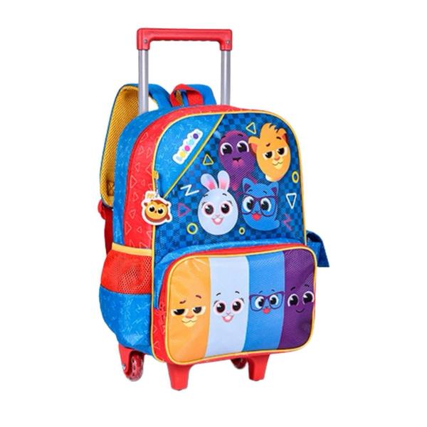 Imagem de Mochila Escolar Infantil Bolofofos Rodinhas 47x32x17cm