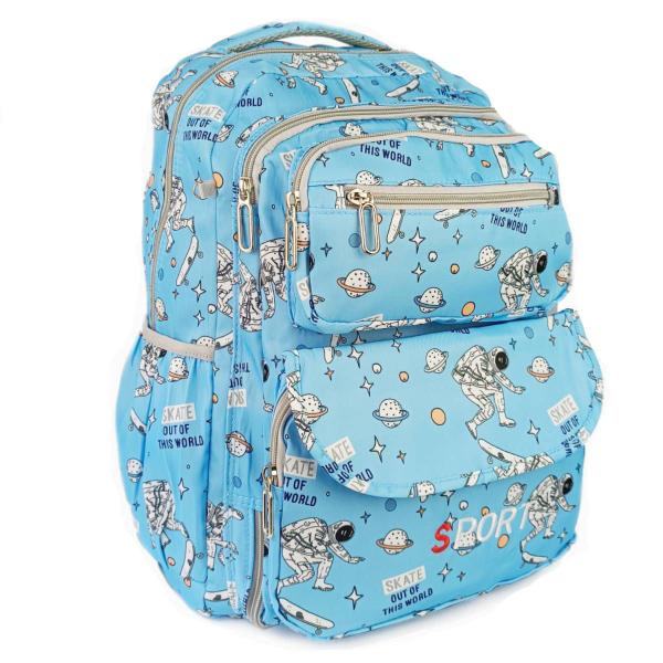 Imagem de Mochila Escolar Infantil Bolsa Masculina De Costas Meninos Estilo Fichário Espaçosa Porta Notebook Garrafa