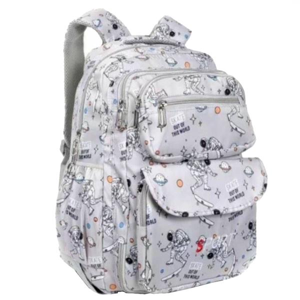 Imagem de Mochila Escolar Infantil Bolsa Masculina De Costas Meninos Estilo Fichário Espaçosa Porta Notebook Garrafa