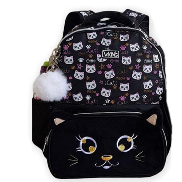 Imagem de Mochila Escolar Infantil Cat Grande Veludo M4204