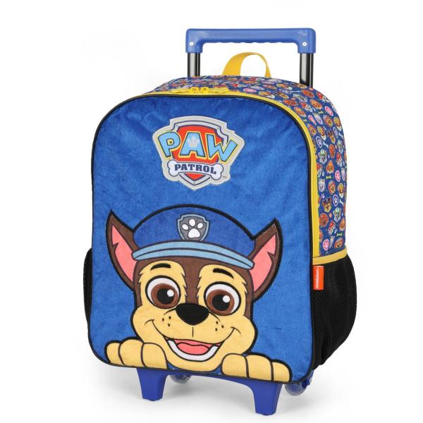 Imagem de Mochila Escolar Infantil Chase Rodinha Patrulha Canina Azul