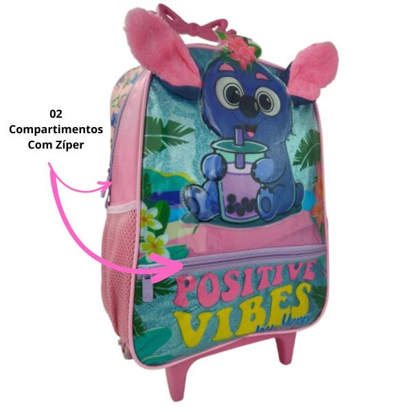 Imagem de Mochila Escolar Infantil Com Rodinha Para Menina Grande